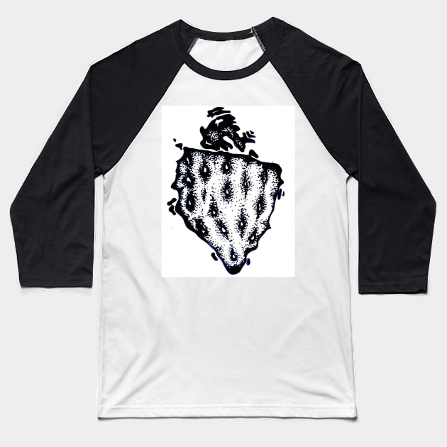 Ink Splatter Strawberry Baseball T-Shirt by fun chaos amy